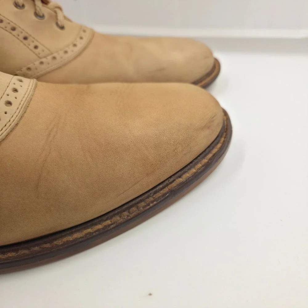 Cole Haan Mens Tan Beige Leather Saddle Shoes Oxfords 20-4173 Size 11 M